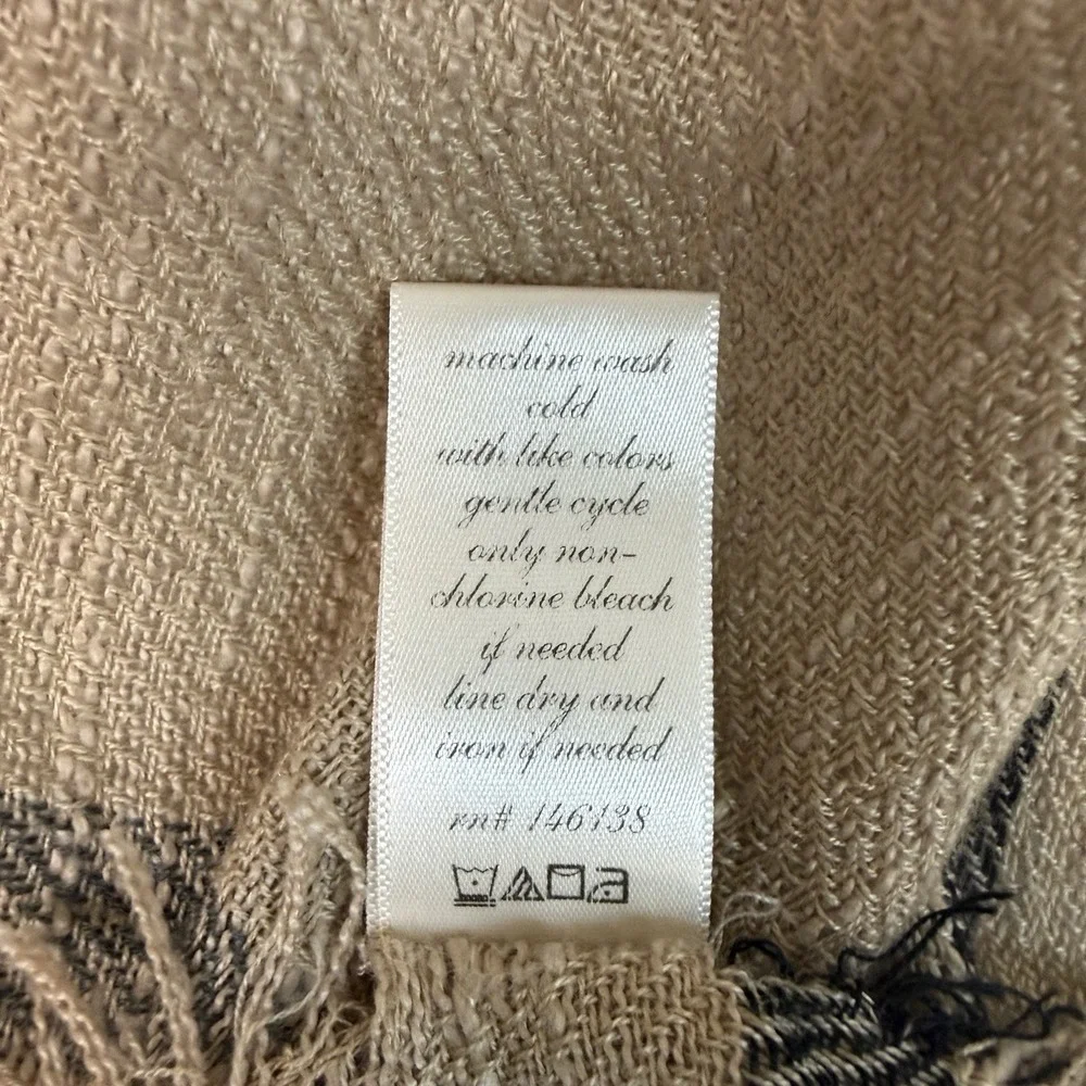 Rustic Western Brown Black Scarf
